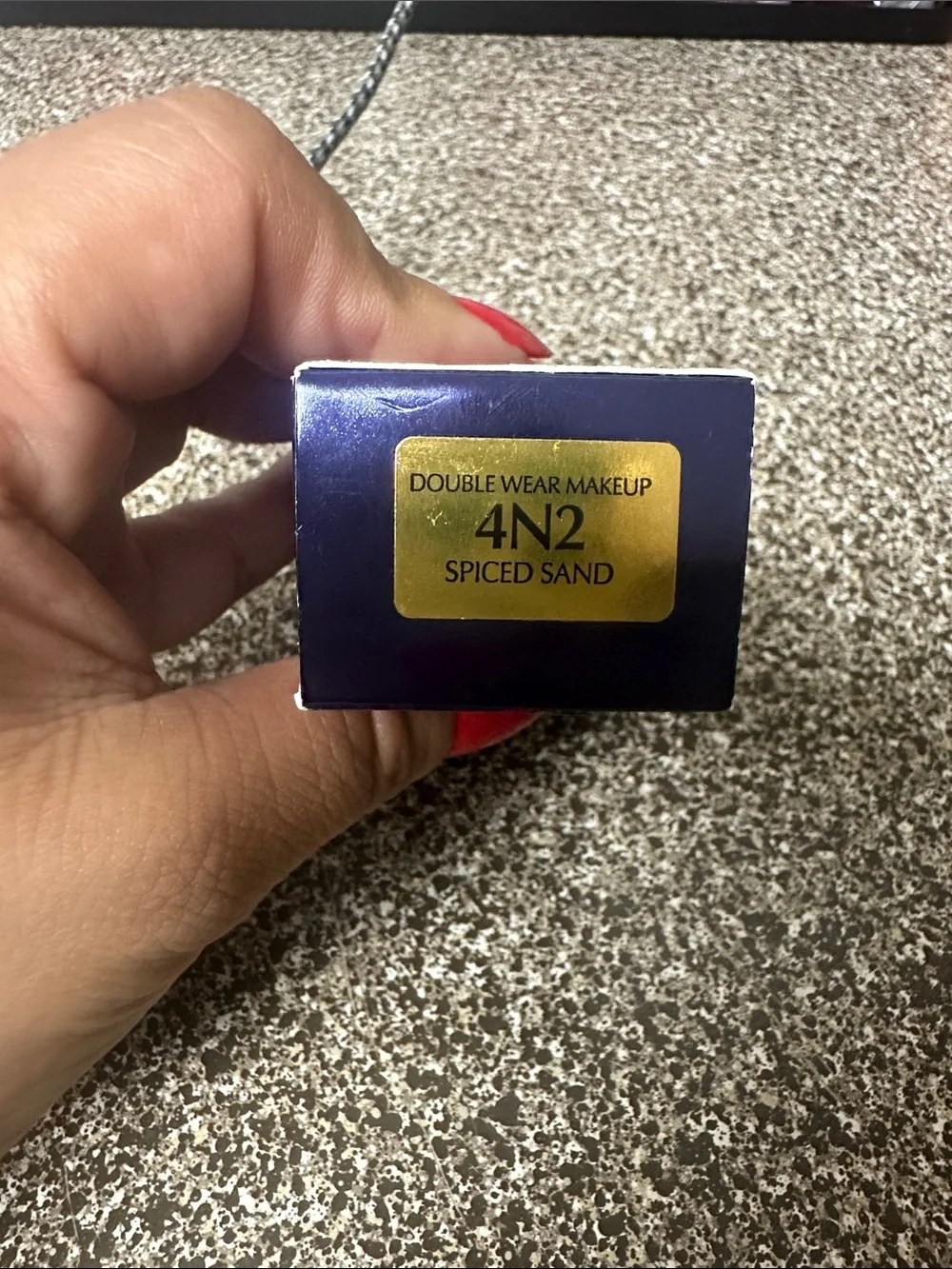 Estée Lauder Double Wear Stay-in-Place Makeup — Navy Box with Gold Logo